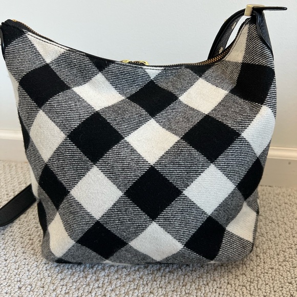 Talbots crossbody satchel style bag buffalo plaid - Picture 8 of 13